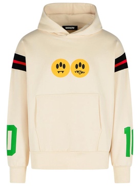 Barrow 'Coach' Ivory Cotton Sweatshirt