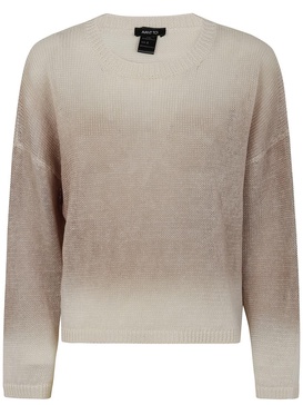 Avant Toi Gradient Effect Linen Round Neck Pullover Clothing