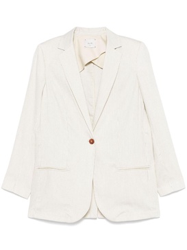 Alysi Striped Single-Breasted Blazer Jacket