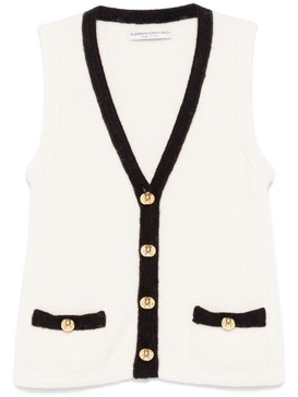 Alessandra Rich Tank Top With Contrasting Edge