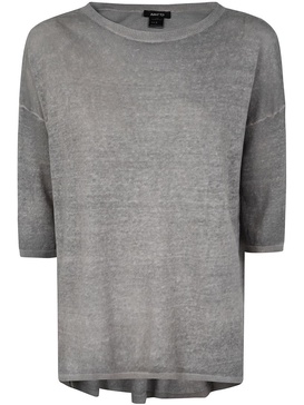 Avant Toi Hand Painted Linen Cotton Boat Neck Over Pullover Clothing