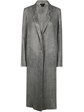 Avant Toi Hand Painted Linen And Cotton Net Fabric Long Duster Clothing