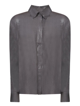 Gray Collar Stand Shirt