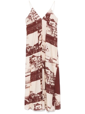 Alysi Printed Long Dress