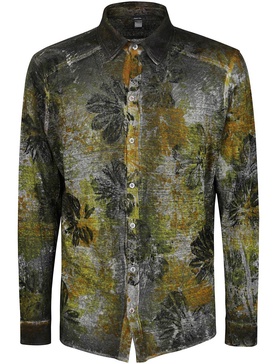 Avant Toi Hand Painted Poseidonia Linen Jersey Shirt Clothing