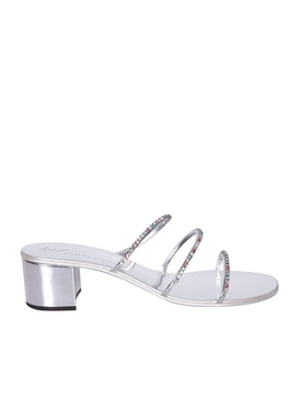 Dark Colorful White Sandals