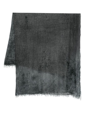 Avant Toi Daisy Print Scarf With Fringes 140X140 Accessories