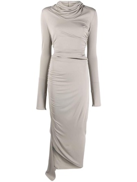 Andreādamo Draped Jersey Asymmetric Midi Clothing