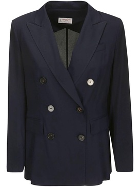 Alberto Biani Georgette Double-Breasted Jacket