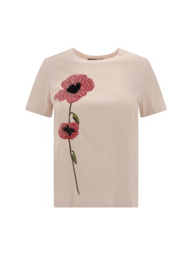T-shirt with flowers and sequins