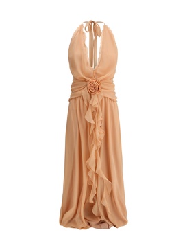 Blumarine Women Silk Georgette Long Dress