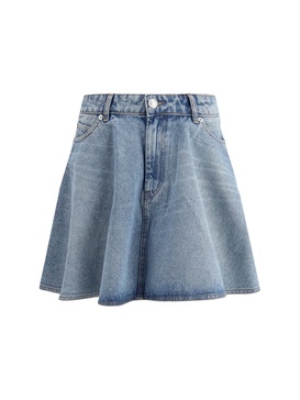 Flared denim Miniskirt