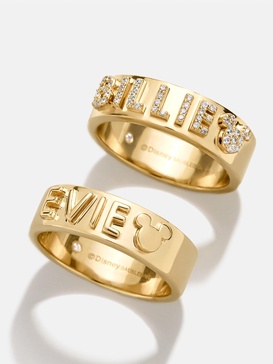 Disney 18K Gold Custom Block Ring