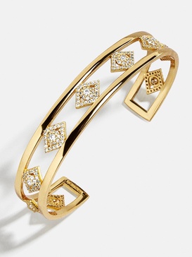 18K Gold Evil Eye Cuff Bracelet