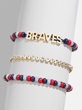 WEAR By Erin Andrews x BaubleBar Atlanta Braves Bracelet Set