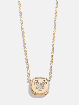 Disney Mickey Mouse 18K Gold Plated Sterling Silver Pendant Necklace