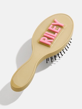 Block Font Mini Custom Hair Brush