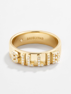 18K Gold Custom Block Ring