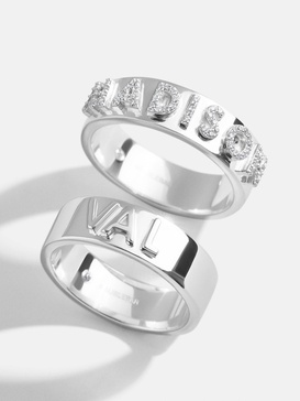 Sterling Silver Custom Block Ring