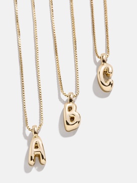 Gwen Mini Bubble Initial Necklace