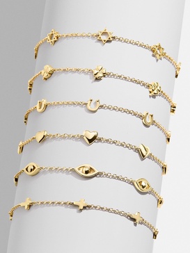 18K Gold Cross Bracelet