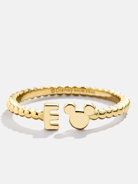 Mickey Mouse Disney Custom 18K Gold Plated Sterling Silver Ring