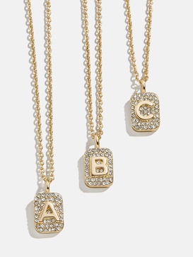 Tina Block Initial Necklace