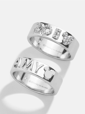 Disney Sterling Silver Custom Block Ring