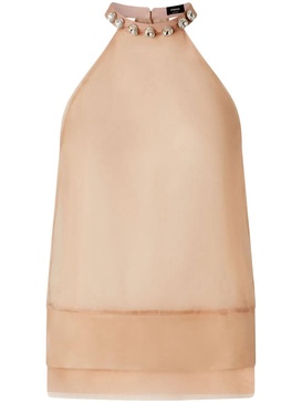 Mignattino blush pink semi-sheer top