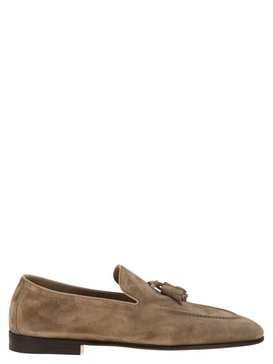 Suede Moccasins With Tassels