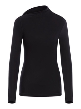 Long Sleeved Asymmetric Neck Top
