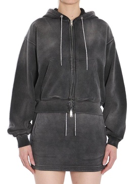 Cropped Hoodie With Crystals