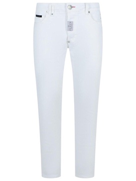 Philipp Plein 'Skinny' White Cotton Jeans