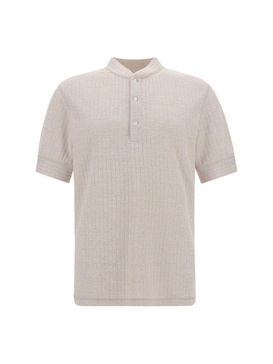 Brunello Cucinelli Men Linen Polo Shirt