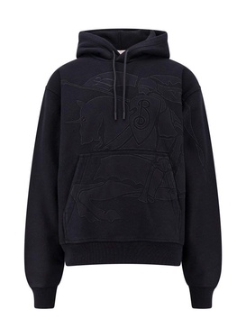 Black cotton blend sweatshirt