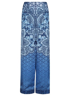 Graphic Printed Wide-leg Trousers Alberta Ferretti