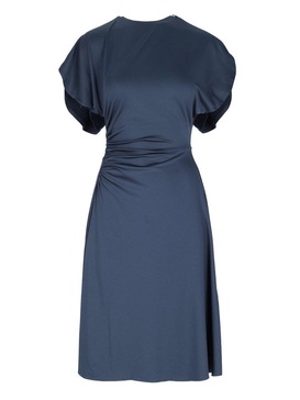 Gathered midi dress