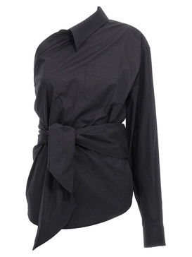 One-Shoulder Shirt Shirt, Blouse Black