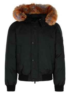 Black Nylon Bomber Jacket