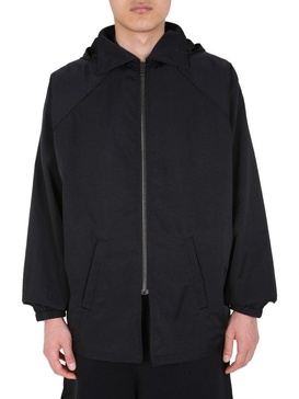 TECHNICAL FABRIC WINDBREAKER WITH LOGO