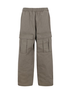 Logo Embroidered Mid-waist Pants