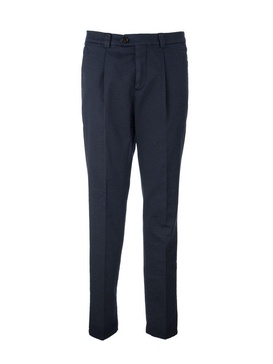 Garment-dyed Leisure Fit Trousers With Pleats