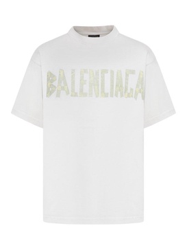 Tape Type T-shirt Medium Fit in White