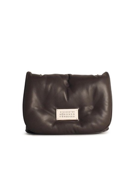 Maison Margiela 'Glam Slam' Grey Leather Crossbody Bag Women