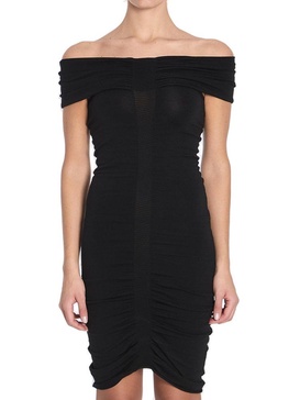 Off-the-shoulder Dress With Ruches