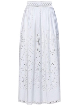 Lace-detail High Waist Maxi Skirt