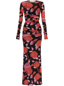 LONG DRESS IN JERSEY FLOWER PRINT