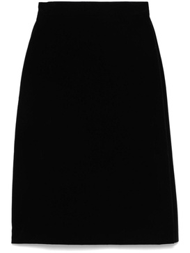 Velvet midi skirt