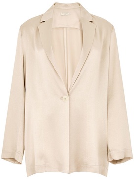 Beige satin blazer