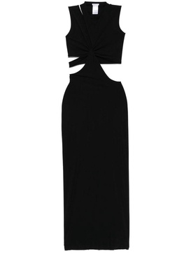 Long black dress 'Kylee' with cut-out detail